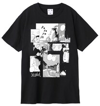 「【岡崎京子】X-girl×KYOKO OKAZAKI COMIC COLLAGE S/S BIG TEE」のブラック。