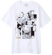 「【岡崎京子】X-girl×KYOKO OKAZAKI COMIC COLLAGE S/S BIG TEE」のホワイト。