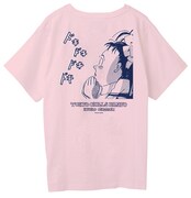 「【岡崎京子】X-girl×KYOKO OKAZAKI SAKAE S/S TEE」ピンクのバックデザイン。