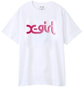 「【岡崎京子】X-girl×KYOKO OKAZAKI SAKAE S/S TEE」ホワイトのフロントデザイン。