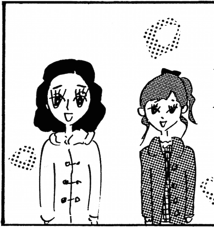 大橋裕之による松岡茉優と伊藤沙莉のイラスト。