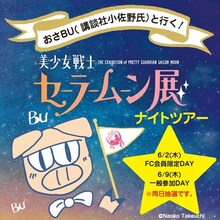 「美少女戦士セーラームーン展 ナイトツアー」の告知ビジュアル。
