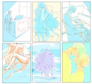 「君が香り、君が聴こえる」装画のラフ。(c)佐原ミズ