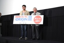 （左から）谷口理プロデューサーと安彦良和。