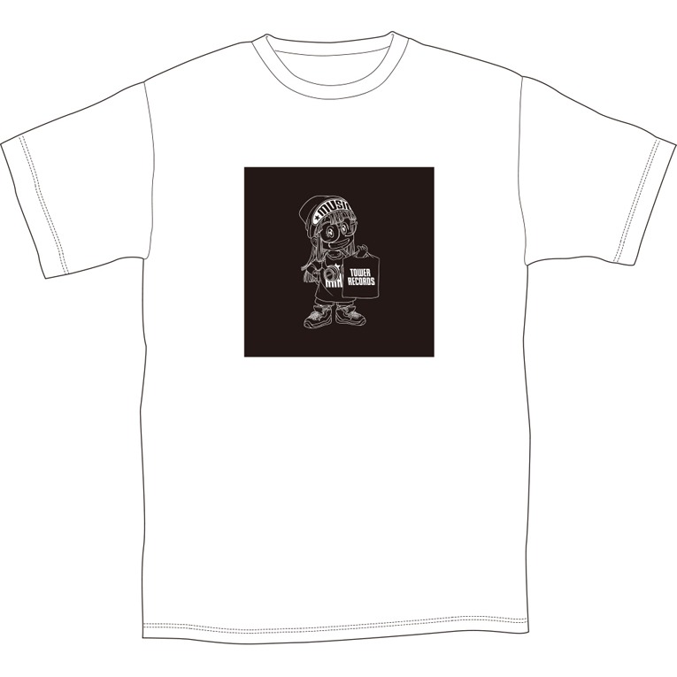 「Dr.スランプ アラレちゃん × TOWER RECORDS CAFE T-shirt」（Black）