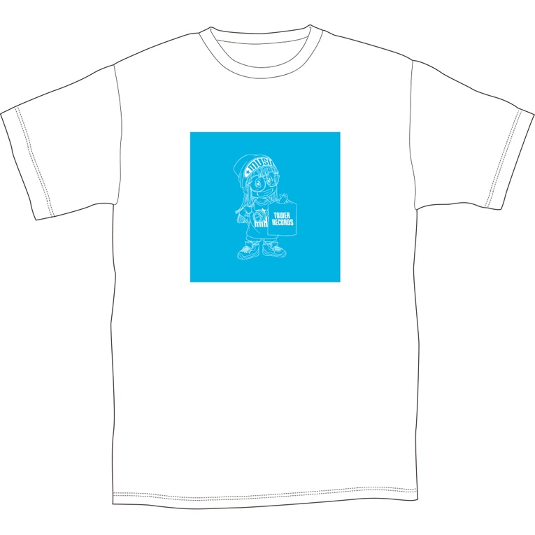 「Dr.スランプ アラレちゃん × TOWER RECORDS CAFE T-shirt」（Light blue）