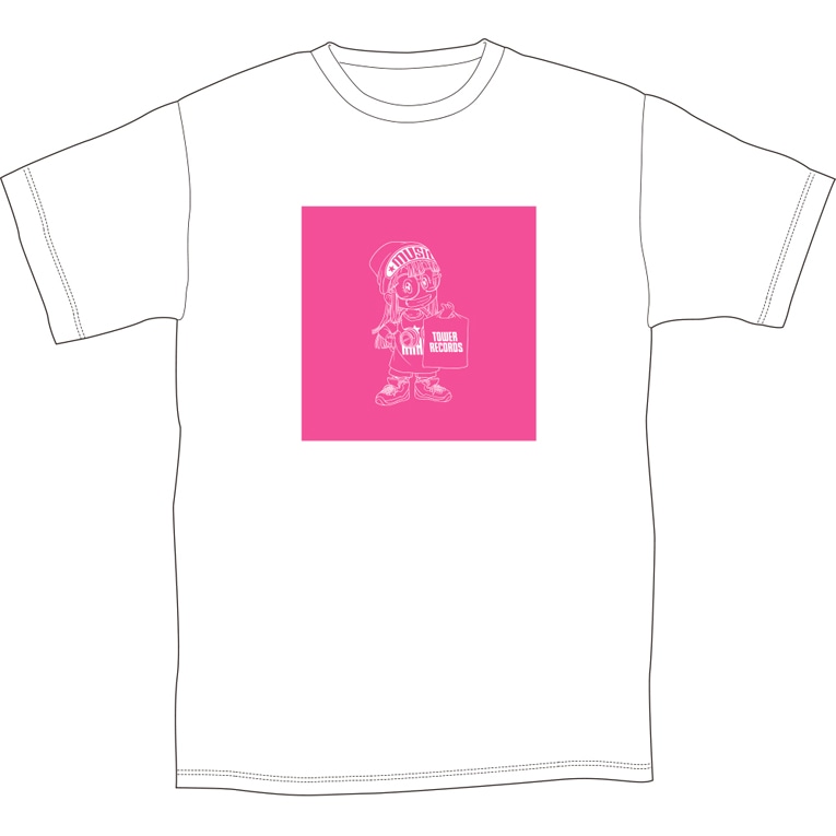 「Dr.スランプ アラレちゃん × TOWER RECORDS CAFE T-shirt」（Pink）