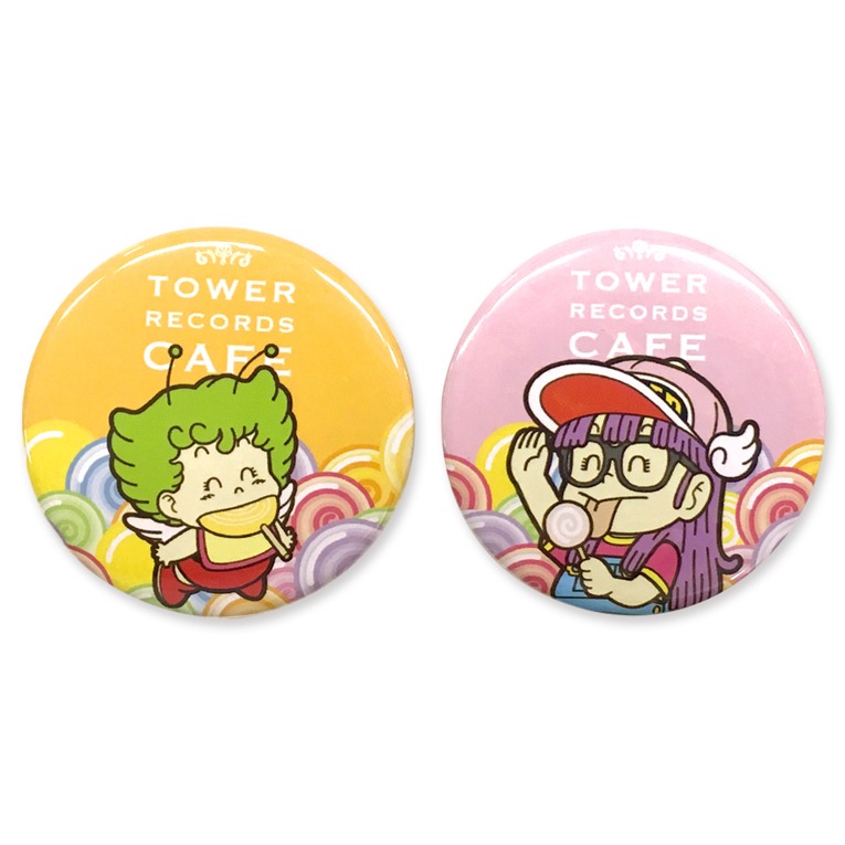 「Dr.スランプ アラレちゃん × TOWER RECORDS CAFE 缶バッジ 2個セット」