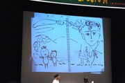 西原理恵子による「ポーの一族」の扉ページをイメージしたイラスト。