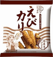 「43g 大人のおつまみ えびカリ」の個包装パッケージ。