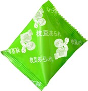 「155g大人のおつまみ アソート」の「枝豆あられ」パッケージ。