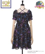 リッチミー プレミアサロンコラボ「美少女戦士セーラームーン」コズミックプリントパフドレス