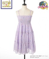 ハニーバンチ ミューチュアルコラボ「美少女戦士セーラームーン」セーラームーンアイテムモチーフ総柄キャミワンピース