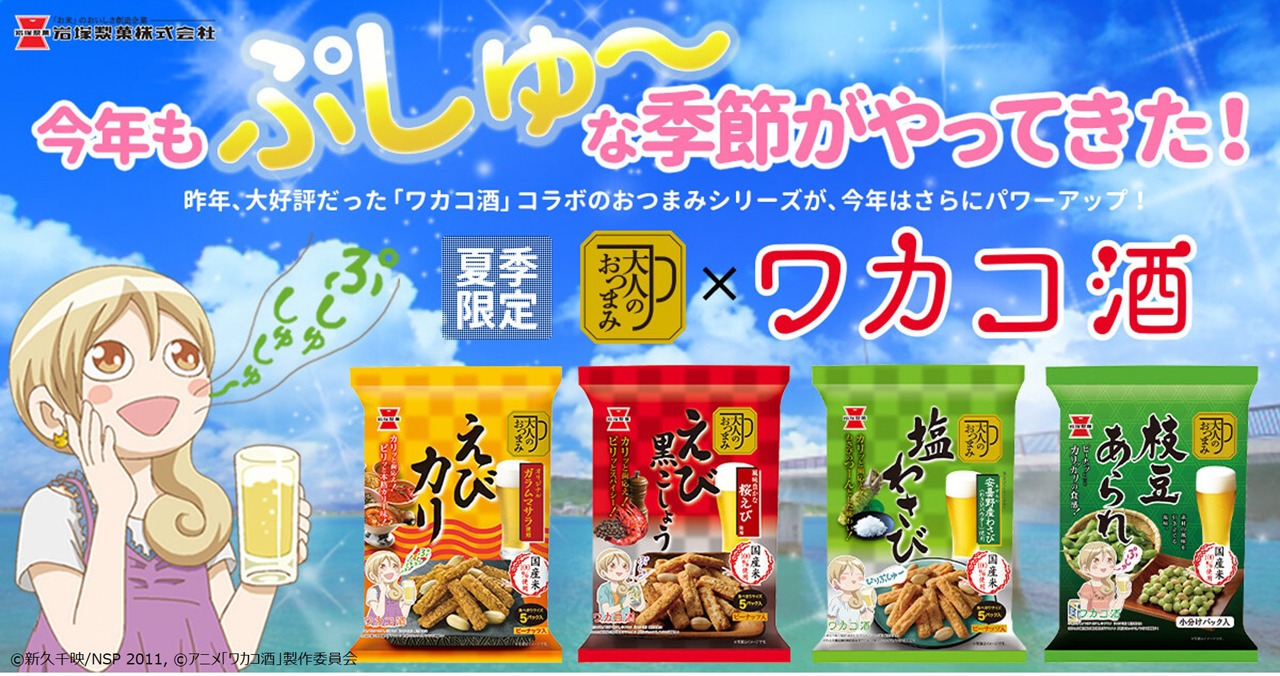 「『大人のおつまみシリーズ』×【ワカコ酒】2016」ビジュアル