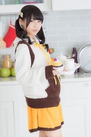 巴マミモデルの着用例。