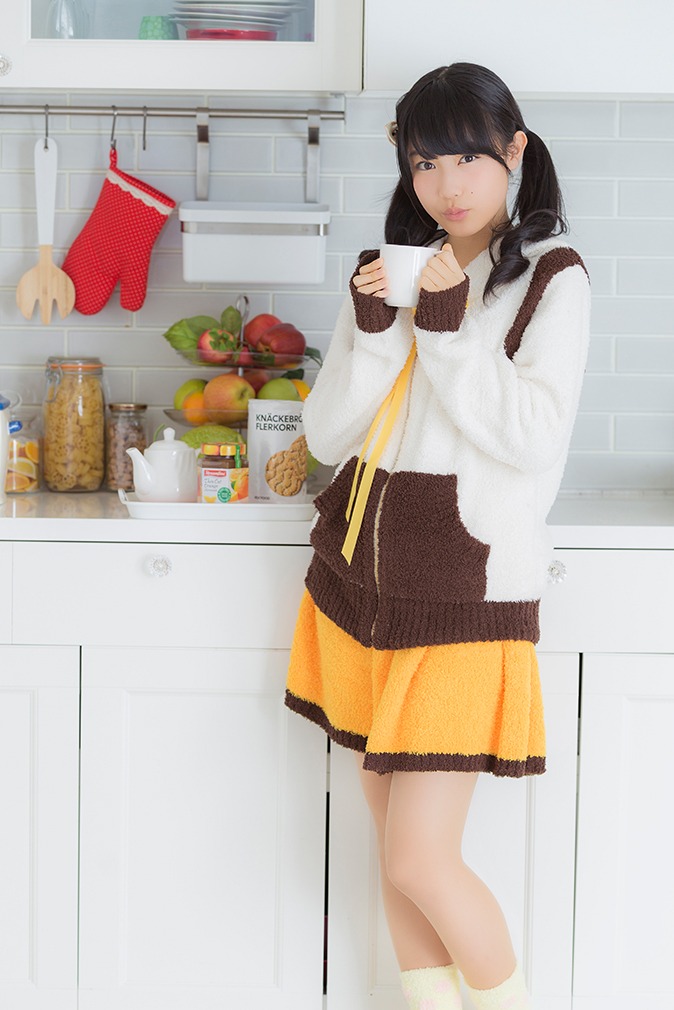 巴マミモデルの着用例。