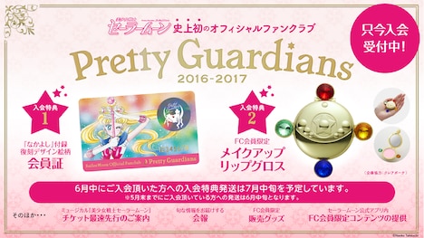 「Pretty Guardians2016-2017」の入会特典。