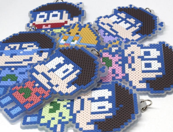 「おそ松さん」アイロンビーズ風キーホルダー