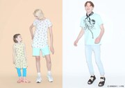 （左から）「うる星やつら」キッズワンピース テン パターン、チュニック テン パターン、Tシャツ バリバリ。