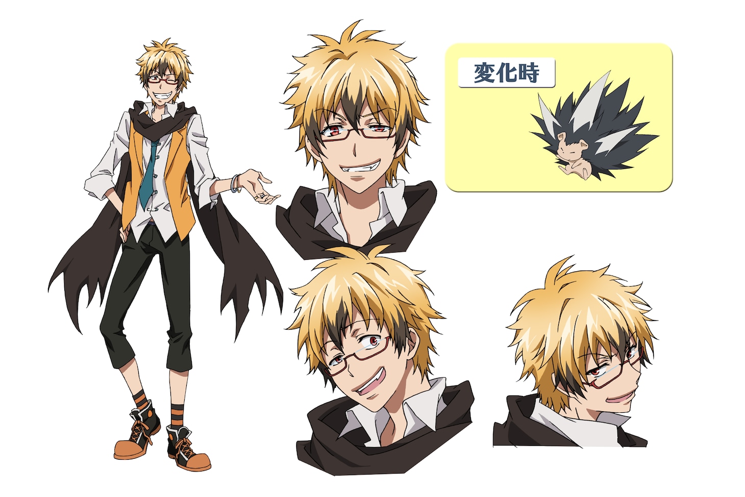 ロウレス（CV：木村良平）。5番目、“強欲”の真祖。通り名は“唯一無二（ロウレス）”。日光を浴びるとハリネズミに変身する。チャラチャラした、軽いノリの吸血鬼。常に他人をバカにして煽るような言葉を口にし、特に自分の主人であるリヒトのことは『天使ちゃん』などとふざけて呼ぶ。