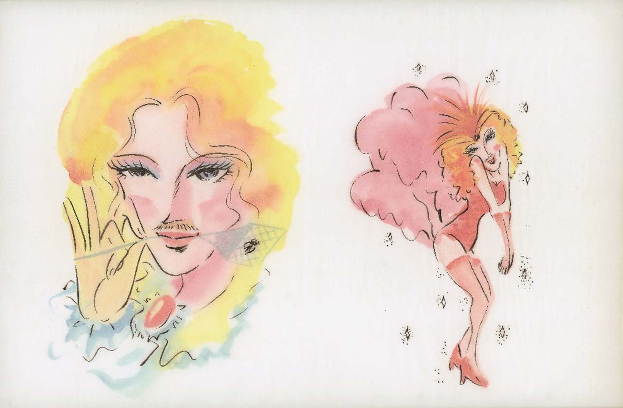 「真・ヒゲのOL薮内笹子」カバーイラスト原画