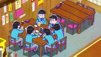 アニメ「おそ松さん」に登場した居酒屋シーン。(c)⾚塚不⼆夫／おそ松さん製作委員会