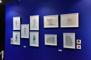 「聖闘士星矢30周年展 Complete Works of Saint Seiya」の展示の様子。