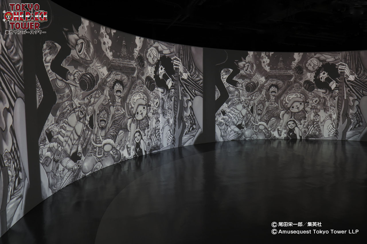「360ログシアター～The World of ONE PIECE～」の様子。