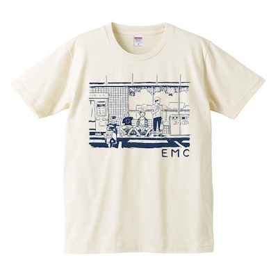 真造圭伍によるEnjoy Music ClubのTシャツ。