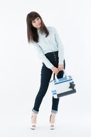 「忍たま乱太郎」バッグ（土井半助モデル）コーディネート例