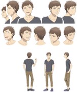 中島忍のキャラクターデザイン設定画。