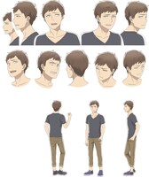 中島忍のキャラクターデザイン設定画。