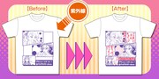 「【CROSS-CF限定】おしえて！ギャル子ちゃん ソーラーTシャツ」イメージ。
