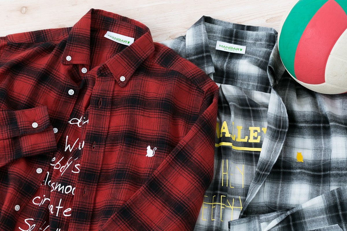 ハイキュー Beams Tのチェックシャツ 音駒と梟谷をイメージ コミックナタリー