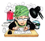 「マンガ家 夜食研究所」のイラスト。(c)村田雄介／講談社