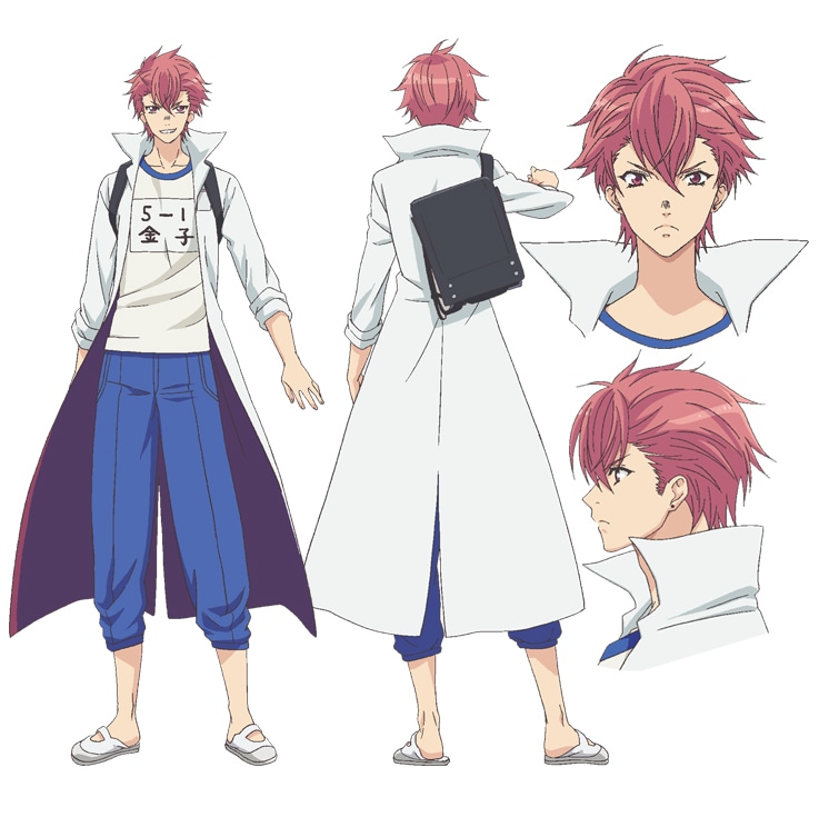 金子十六（CV：森久保祥太郎）のキャラクター設定画。