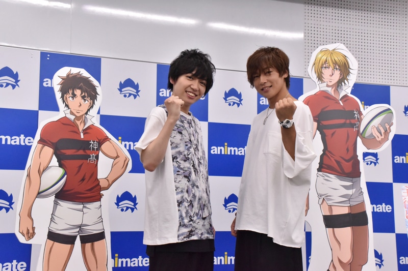 （左から）祇園役を演じる千葉翔也と、石清水役を演じる安達勇人。