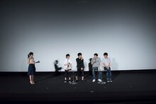 （左から）司会の松澤千晶、伊藤節生、櫻井孝宏、ONE、立川譲。