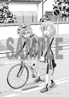 「ろんぐらいだぁす！ ～ぱぁしゅうたぁず ろんぐらいだぁす！・じゅにあ～」をアニメイト各店にて購入するともらえる三宅大志描き下ろしペーパー。