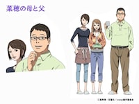 菜穂の母と父の設定画。