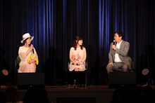 左から三石琴乃、福圓美里、小佐野文雄。