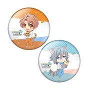 「目指せ！豪華弁当ルーレット」の景品の缶バッジ。