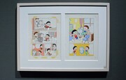 「ドラえもん名作原画展 ミュージアムセレクション」に並ぶ原画。 (c)Fujiko-Pro