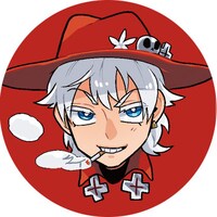 「吸血鬼すぐ死ぬ」とらのあな限定版に付属する缶バッジ（ロナルド）。