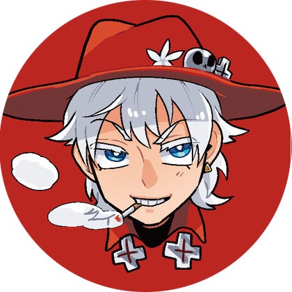 「吸血鬼すぐ死ぬ」とらのあな限定版に付属する缶バッジ（ロナルド）。