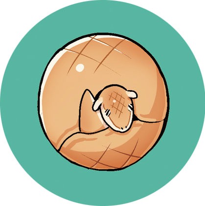 「吸血鬼すぐ死ぬ」とらのあな限定版に付属する缶バッジ（ジョン）。