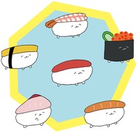 おしゅしのイラスト。