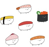 おしゅしのイラスト。