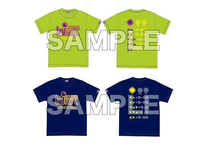 「ハイスコアガール CONTINUE展」にて販売されるTシャツのラインナップ。