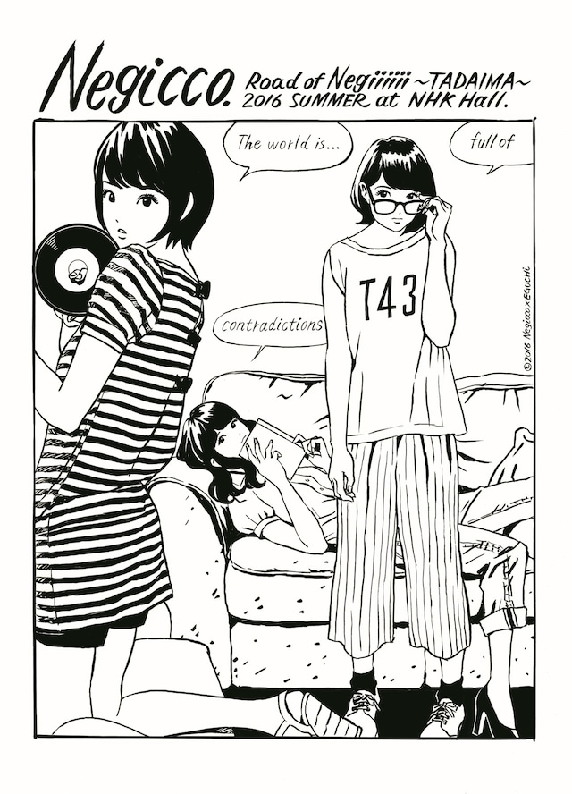 「江口寿史×Negicco T-shirts WHITE」